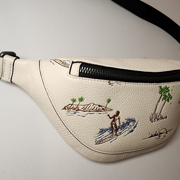 NWT Coach CBI28 Warren Mini Belt Bag With Surf Print Hawaii - Picture 2 of 9